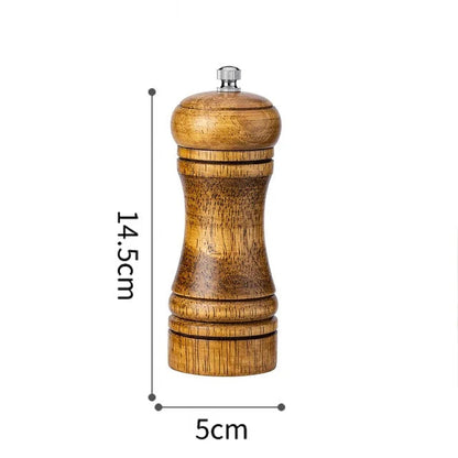 Moedor de Pimenta + Saleiro de Madeira Maciça