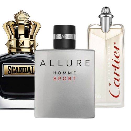 Parfümset 3 - Allure Homme Sport, Jean Paul Gaultier Scandal, Cartier Declaration (Eau de Parfum)