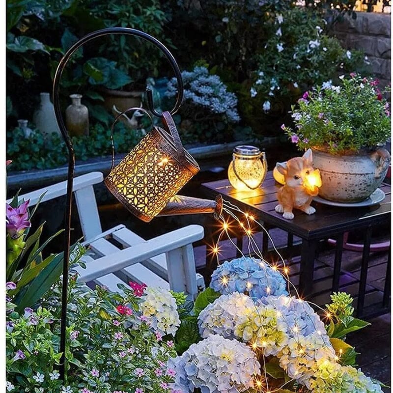 Luminária Solar de Jardim LED Chaleira Decorativa