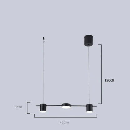 Luminária Pendente Linear 6 Luzes Led