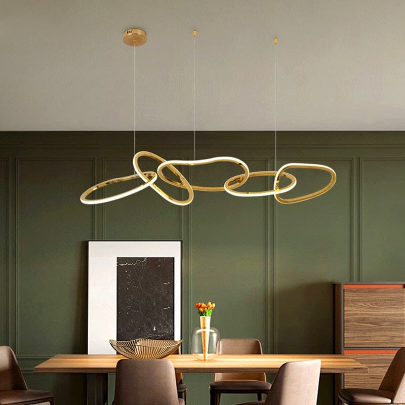 Pendente Linear Moderno Anéis de LED