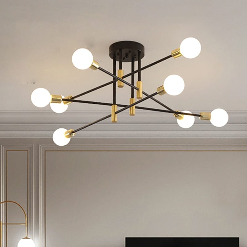 Lustre Luminária Moderna Atômico Globos de Vidro