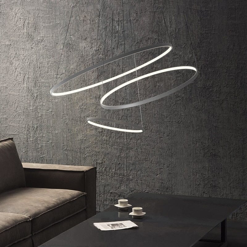 Lustre Pendente Moderno Círculos de LED