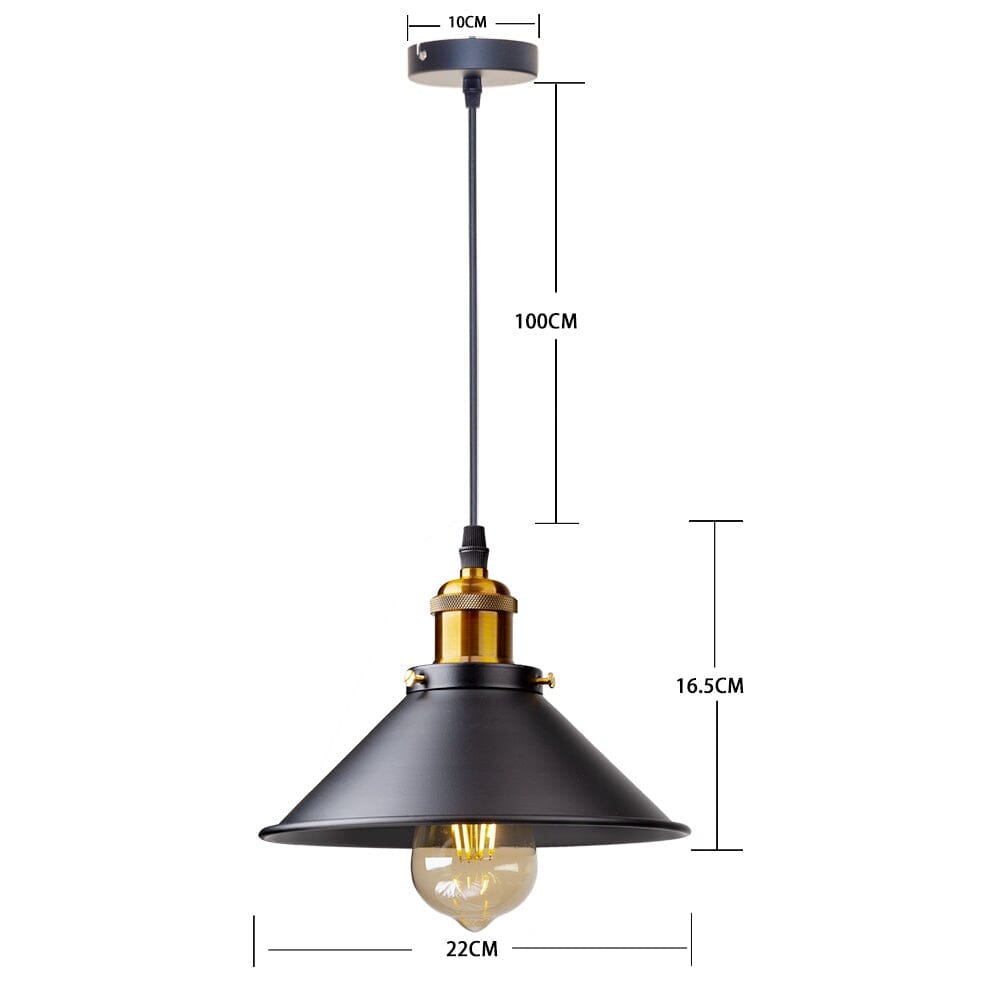 Luminária Pendente Metálica Retrô Vintage Industrial