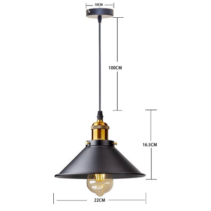 Luminária Pendente Metálica Retrô Vintage Industrial