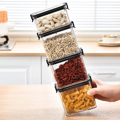 Pote Hermético para Mantimentos Vedação com Trava - Kit com 3