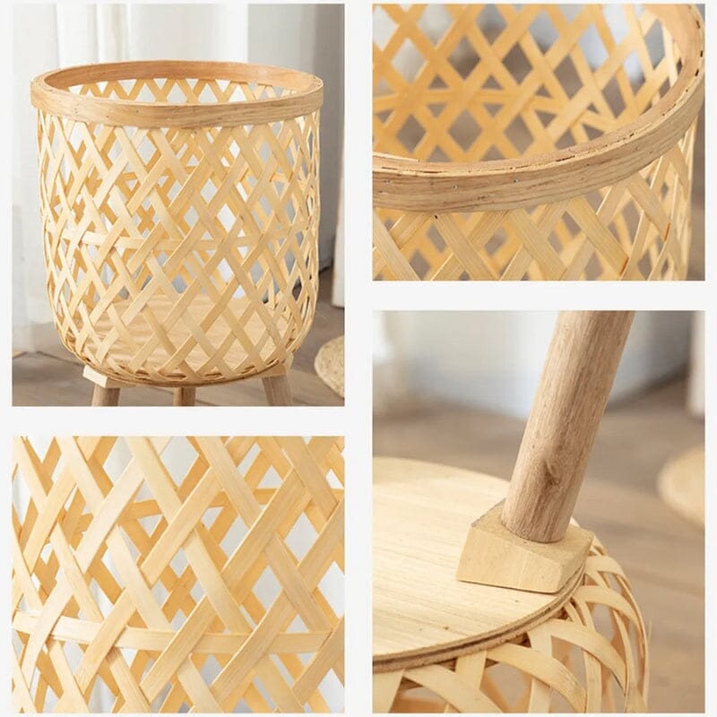 Vaso de Bambu para Plantas