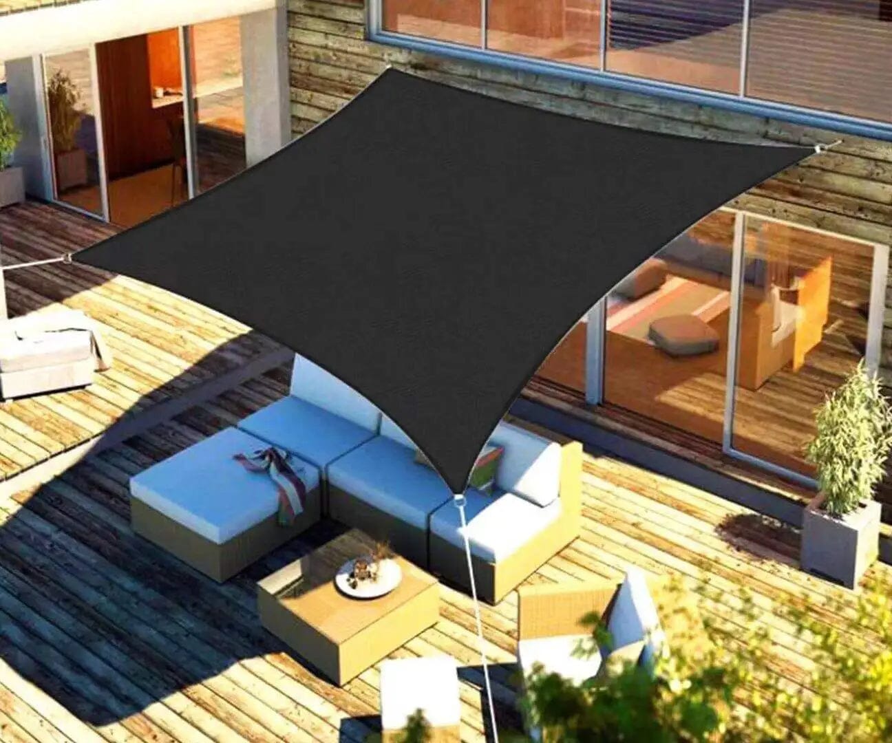 Toldo Portátil Impermeável Flexível e Resistente Com Proteção UV Retangular