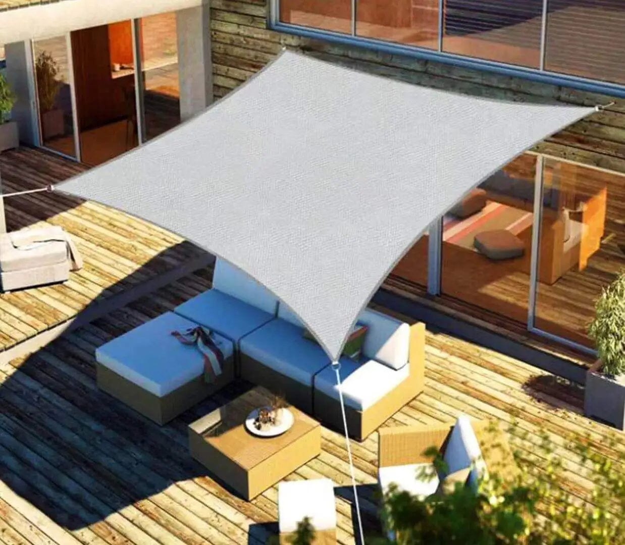 Toldo Portátil Impermeável Flexível e Resistente Com Proteção UV Retangular