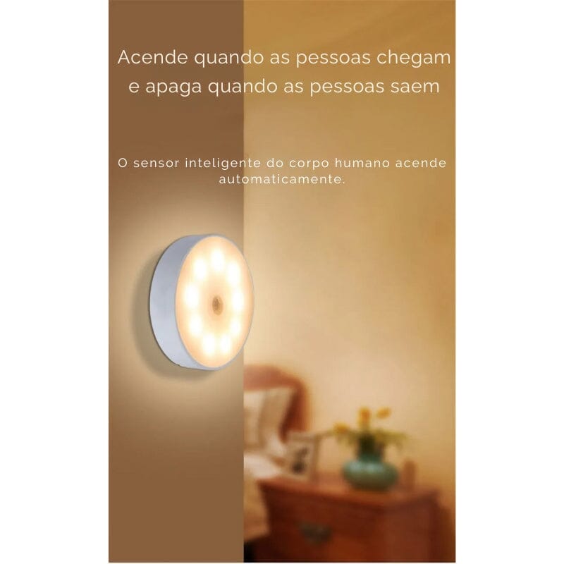 Luz Noturna LED Indução Inteligente