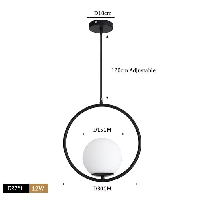 Pendente Luminária Globo de Vidro