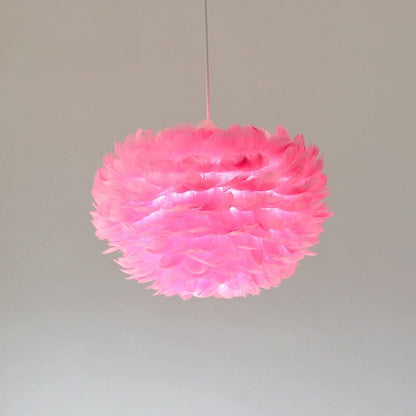 Luminária Pendente Moderna de Plumas