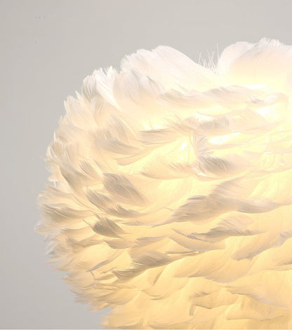 Luminária Pendente Moderna de Plumas
