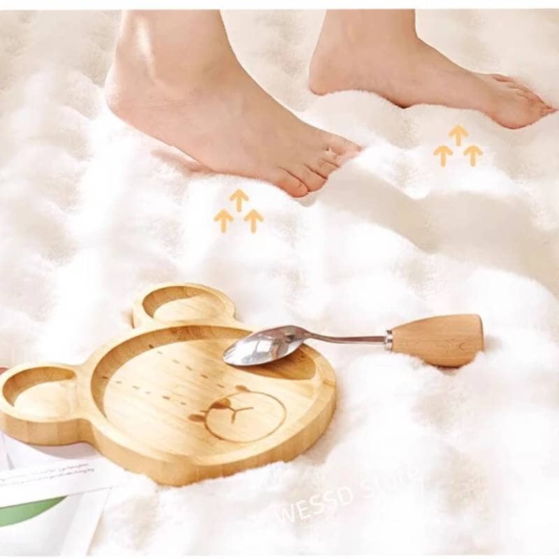 Tapete Macio Antiderrapante Pele De Coelho Falso