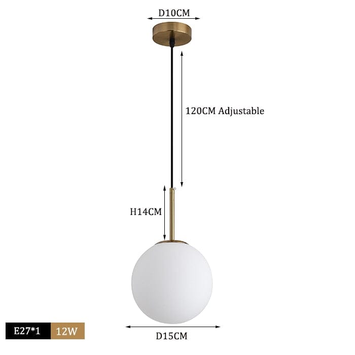 Pendente Luminária Globo de Vidro