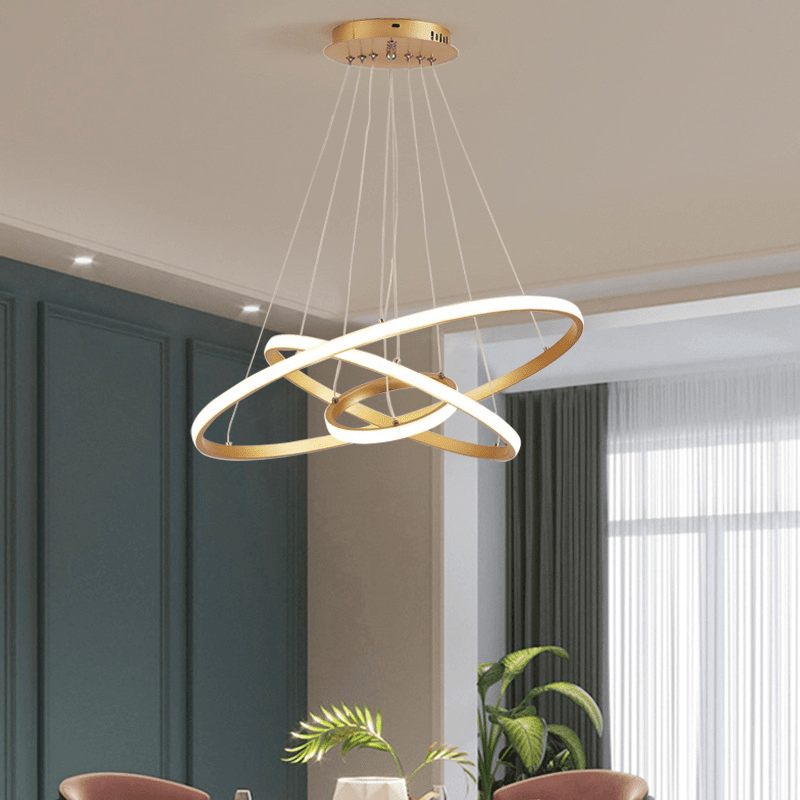 Lustre Pendente Moderno Círculos de LED