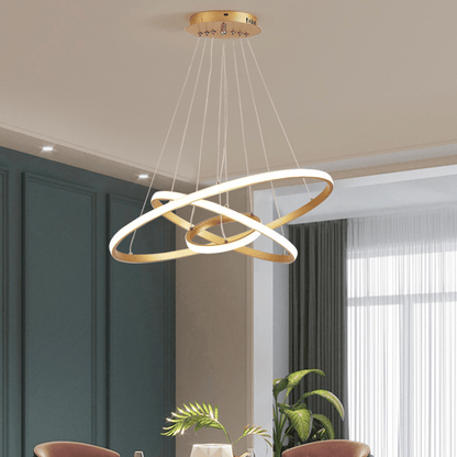Lustre Pendente Moderno Círculos de LED