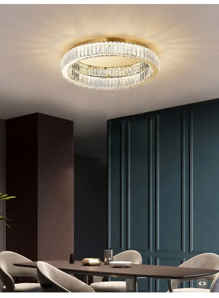 Luminária Redonda de Cristal em Led