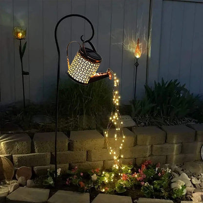 Luminária Solar de Jardim LED Chaleira Decorativa