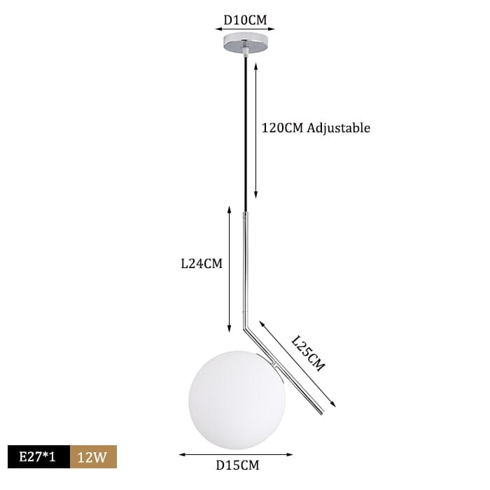 Pendente Luminária Globo de Vidro