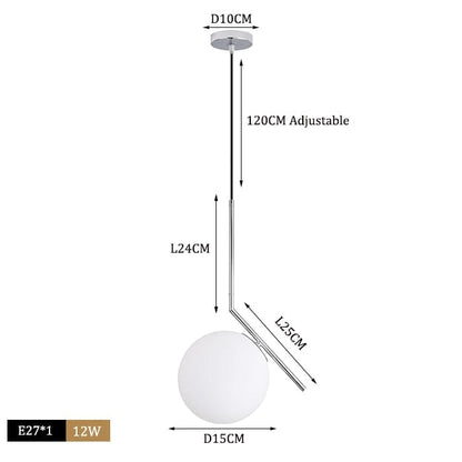 Pendente Luminária Globo de Vidro