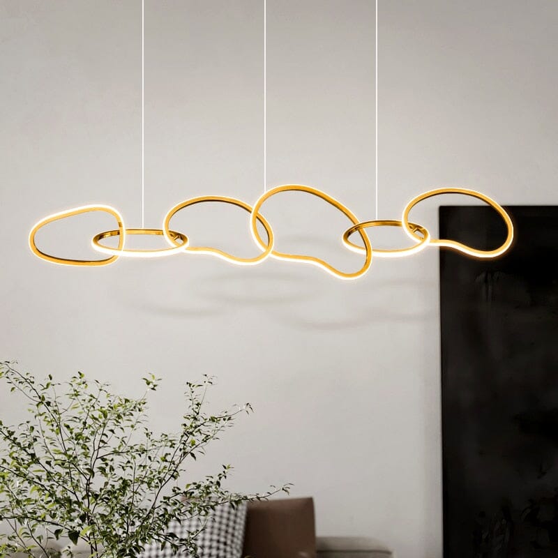 Pendente Linear Moderno Anéis de LED