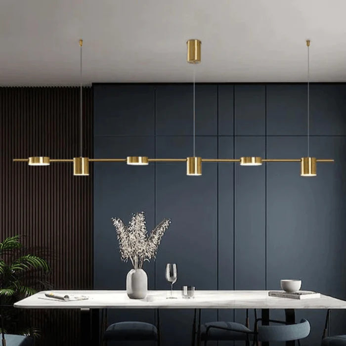 Luminária Pendente Linear 6 Luzes Led