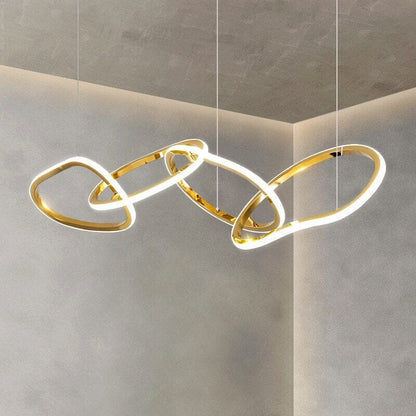 Pendente Linear Moderno Anéis de LED