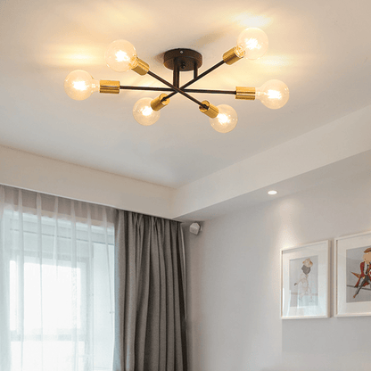 Lustre Luminária Moderna Atômico Globos de Vidro