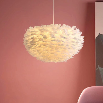 Luminária Pendente Moderna de Plumas