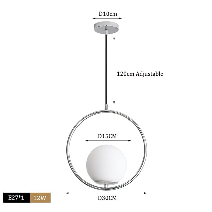 Pendente Luminária Globo de Vidro