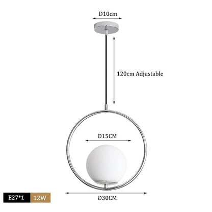 Pendente Luminária Globo de Vidro
