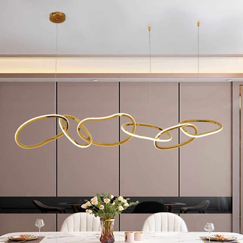 Pendente Linear Moderno Anéis de LED