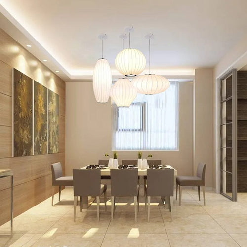 Luminaria de Teto Seda Moderna Com Iluminação LED