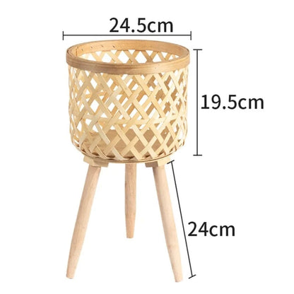 Vaso de Bambu para Plantas