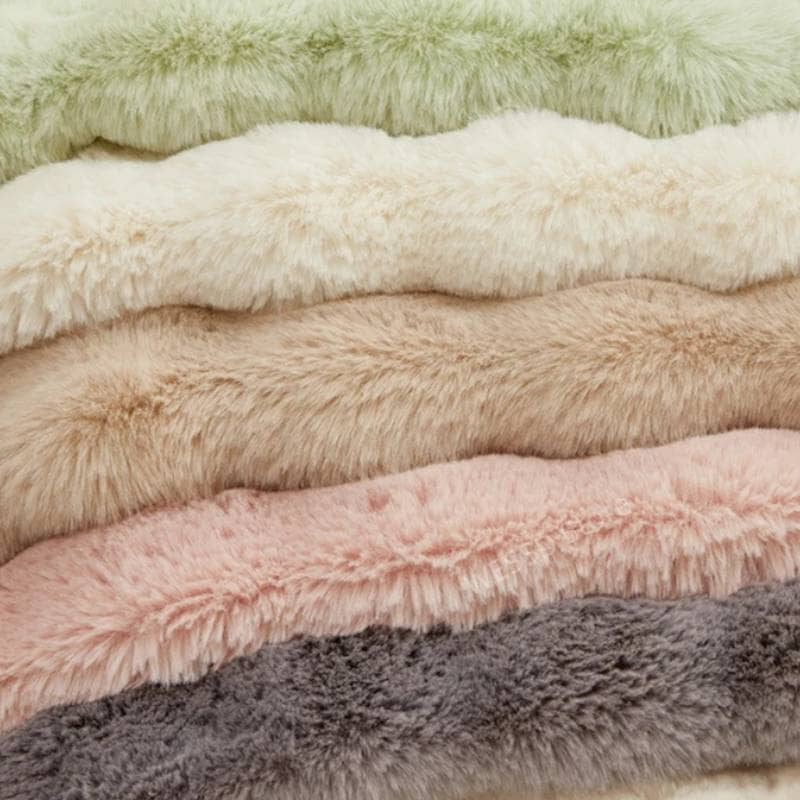 Tapete Macio Antiderrapante Pele De Coelho Falso