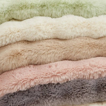 Tapete Macio Antiderrapante Pele De Coelho Falso