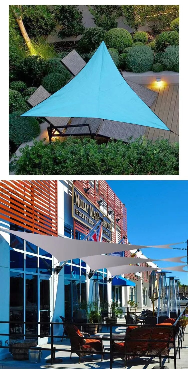 Toldo Portátil Impermeável Flexível e Resistente Com Proteção UV Triangular