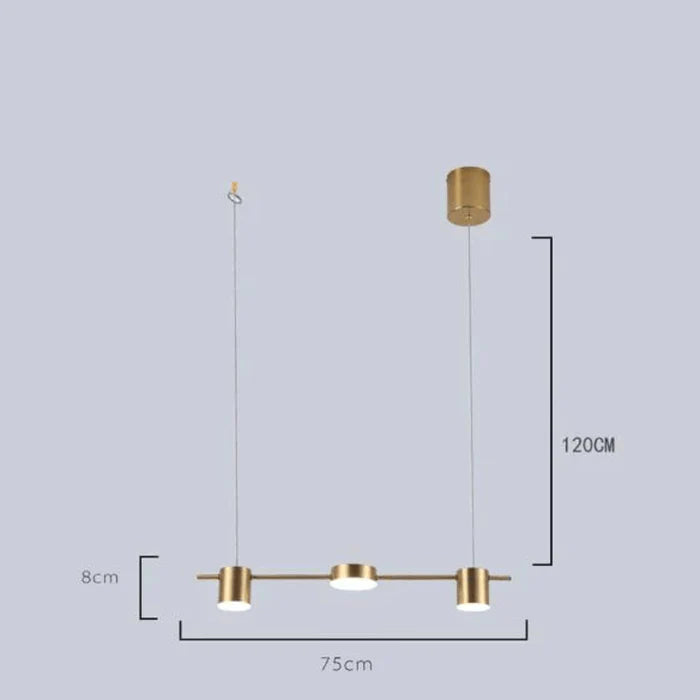 Luminária Pendente Linear 6 Luzes Led